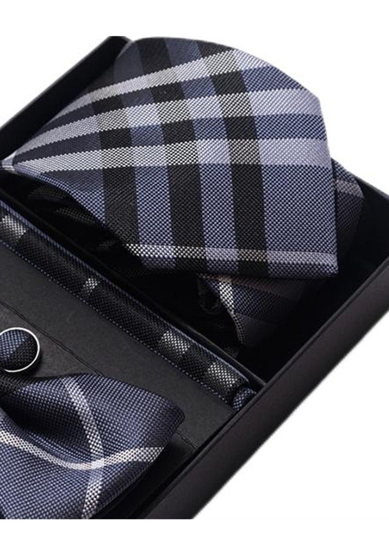Generic - 5 pcs high-end tie for men business professional formal tie bow tie cufflinks square scarf fashion accessories gift box - Image 1