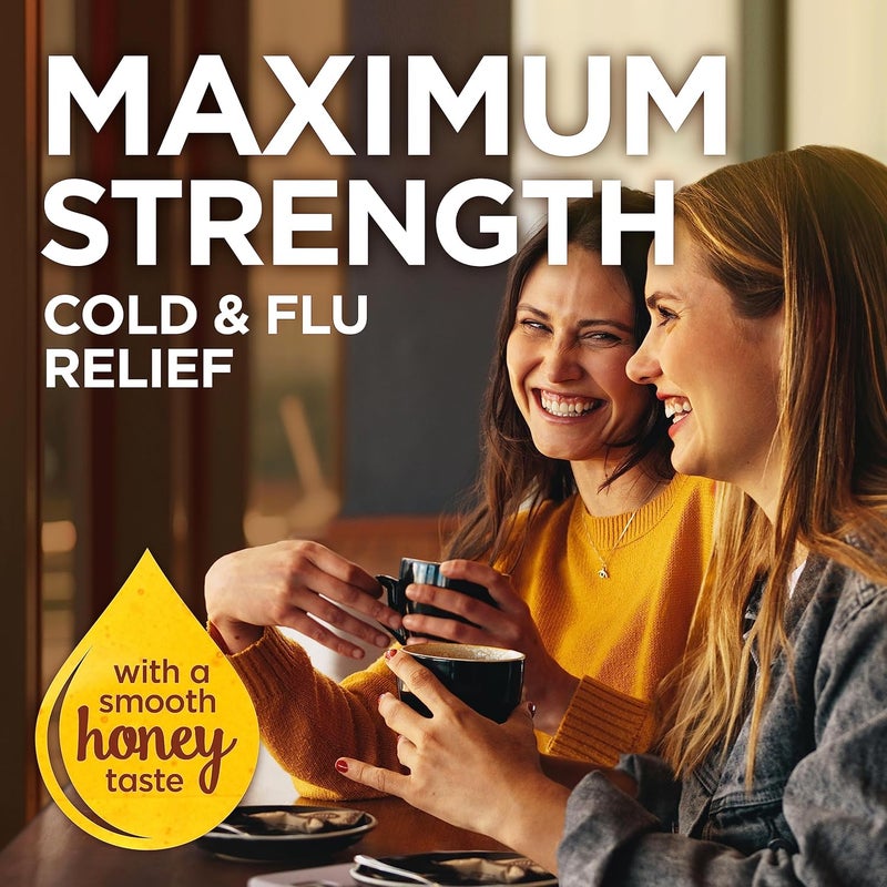 GoodSense Nighttime Honey Flavor Severe Cold and Flu Relief Liquid Medicine 12 Fl Oz - Image 3