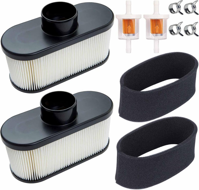 HOODELL 2 Pack 11013-7047 Air Filter with Pre Filter - for Kawasaki FR651V FR691V FR730V Engine Hustler Husqvarna Gravely Lawn Mower Tractor Air Filter - Image 1