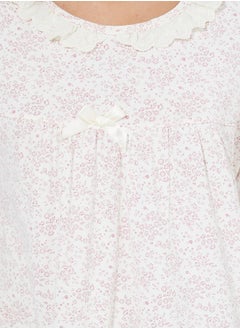 Styli Ditsy Print Lace Insert Nightdress  - Image 3