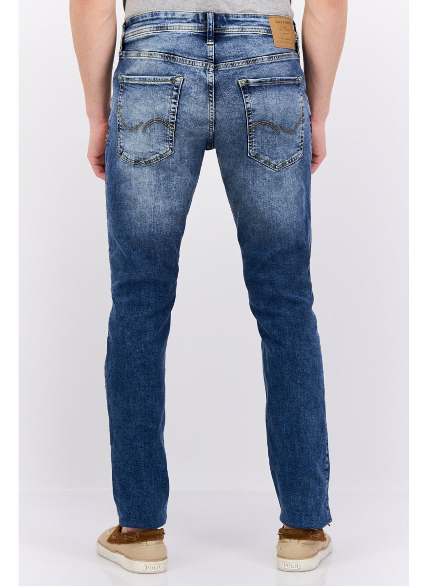 Jack Jones Men Slim Fit Washed Stretchable Denim, Blue  - Image 2