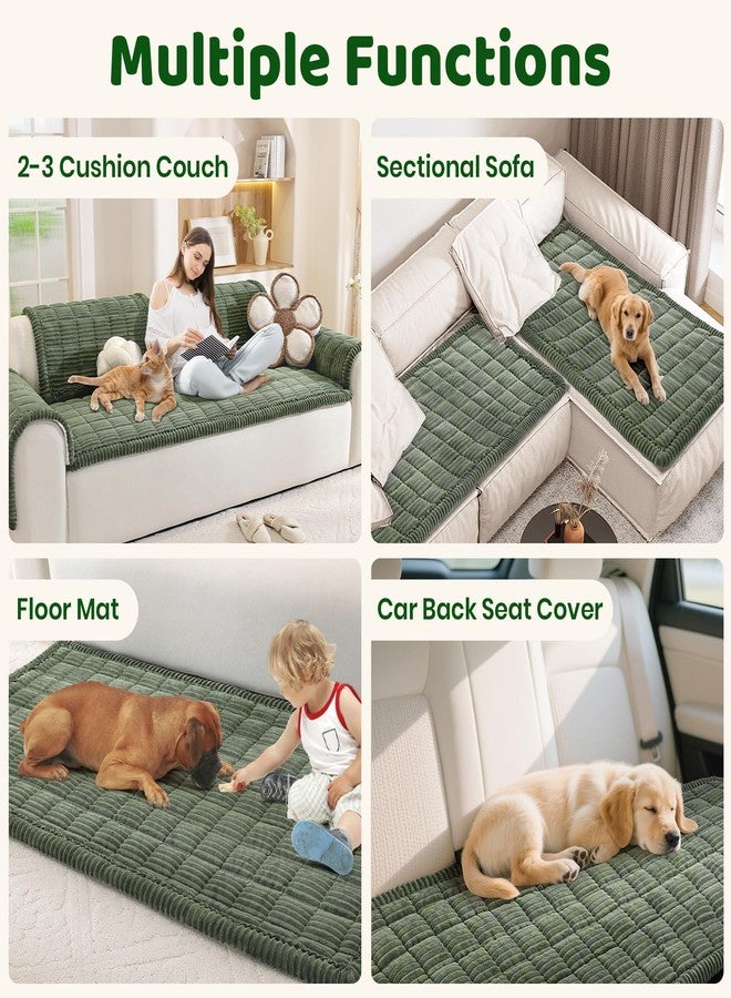 Royhom Couch Cover for Dogs Washable, Fuzzy Pet Couch Covers for 2 Cushion Sofa, Thick Soft Couch Protector Pet Friendly, Dog Mat for Couches and Sofas (Green, 27.6 x 59 Inch) - Image 3