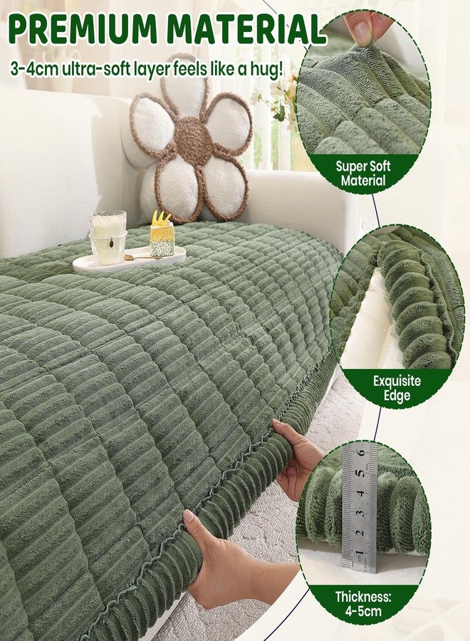 Royhom Couch Cover for Dogs Washable, Fuzzy Pet Couch Covers for 2 Cushion Sofa, Thick Soft Couch Protector Pet Friendly, Dog Mat for Couches and Sofas (Green, 27.6 x 59 Inch) - Image 4
