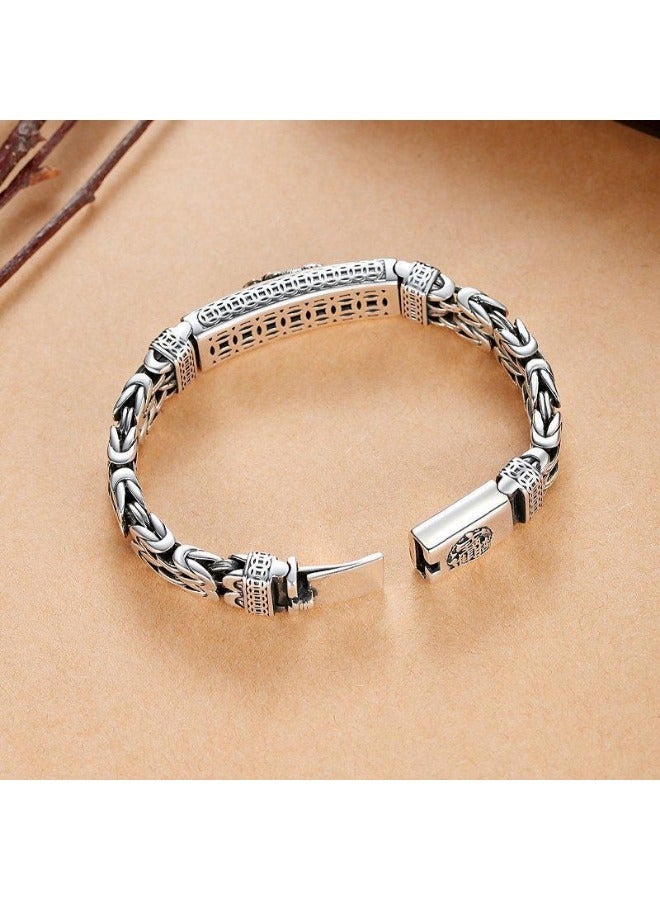 UNIVERSAL Men's Double Chain Peace Tattoo Bracelet Personalized Popular Men's Retro Bracelet - Image 2