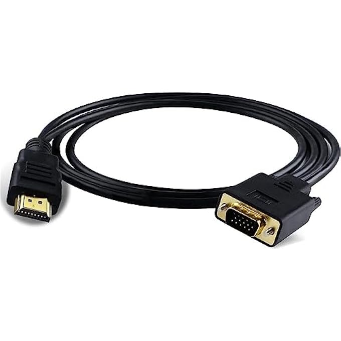 rayihni HDMI TO VGA ADAPTER CABLE FOR COMPUTER PC, - Image 1
