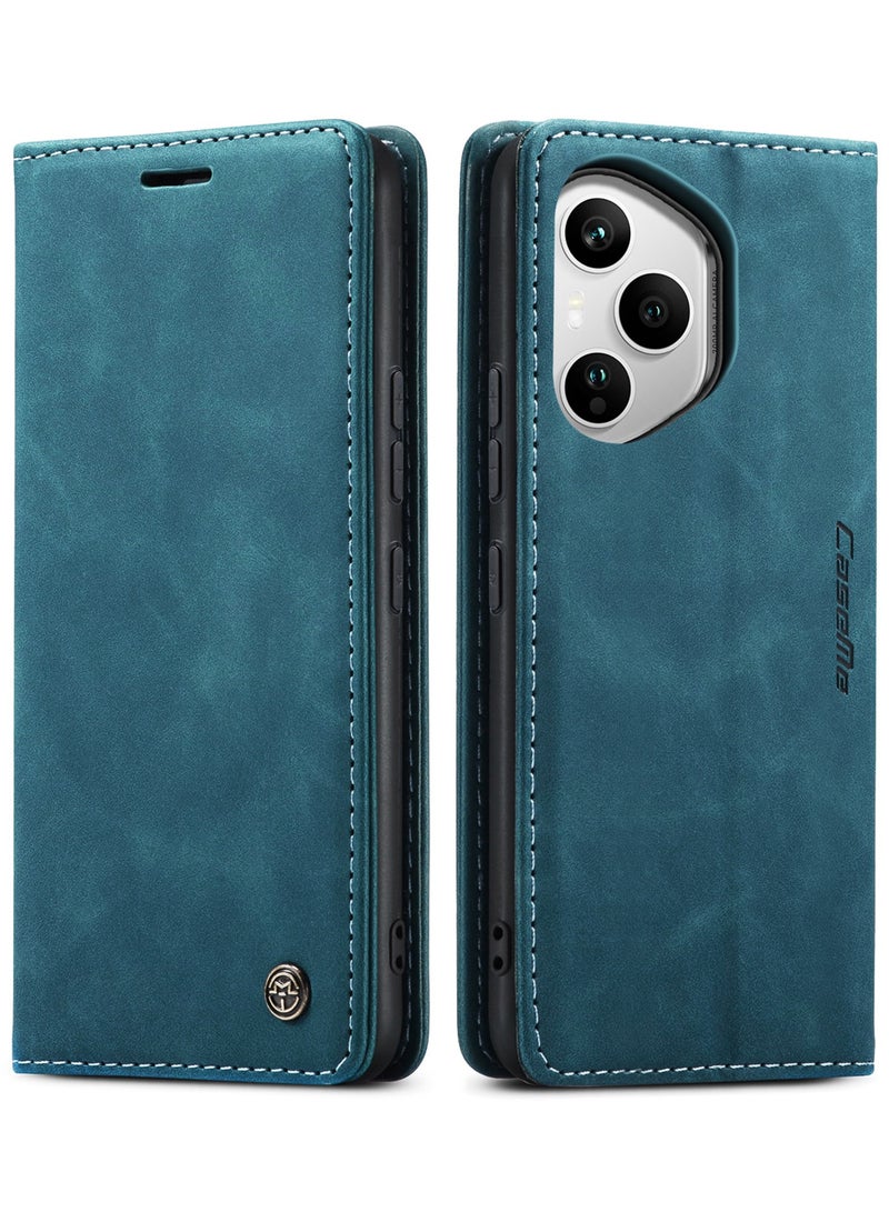 CaseMe Phone Case Luxury PU Leather Design 013 Flip Cover Card Slot Holder Cover For Honor 400 Pro (Green) - Image 1