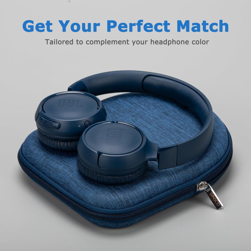 Ginsco Case Compatible with JBL Tune 510BT/520BT/500BT with Sony WH-CH520/510, Ultra-Slim Hard Shell Headphone Case for On Ear Headphones (Blue) - Image 2
