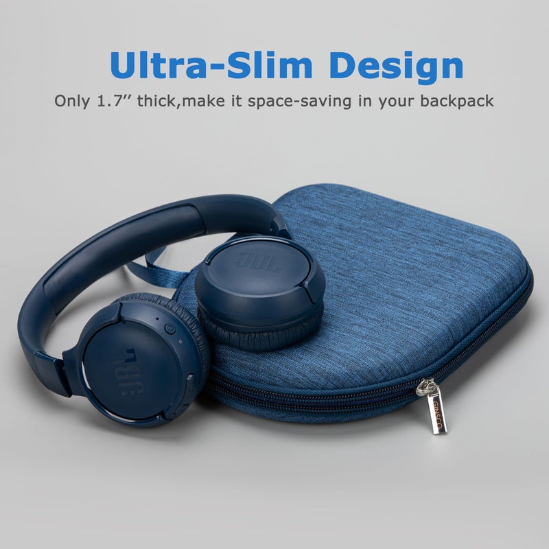 Ginsco Case Compatible with JBL Tune 510BT/520BT/500BT with Sony WH-CH520/510, Ultra-Slim Hard Shell Headphone Case for On Ear Headphones (Blue) - Image 4