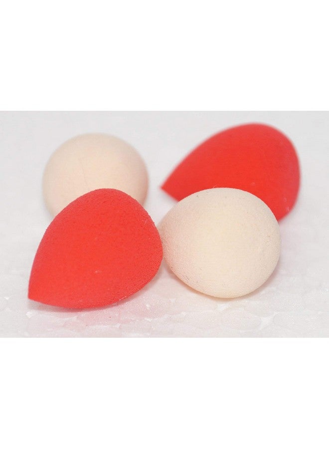 فوكس مجموعة فوك من 4 قطع من إسفنجة دمج بودرة التجميل على شكل قطرة ماء، إسفنجة صغيرة لتوزيع بودرة التجميل - Image 1