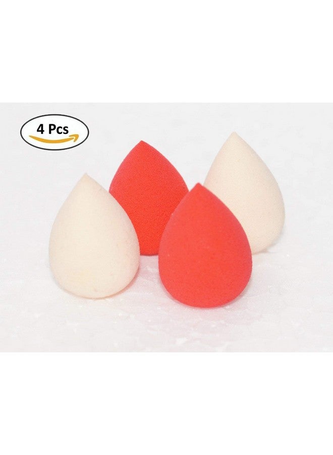 فوكس مجموعة فوك من 4 قطع من إسفنجة دمج بودرة التجميل على شكل قطرة ماء، إسفنجة صغيرة لتوزيع بودرة التجميل - Image 2