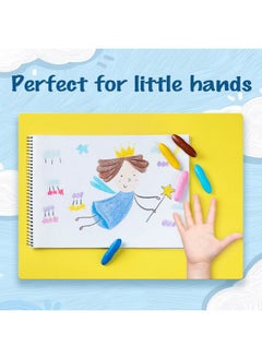 YPlus YPLUS Peanut Crayons for Toddlers, 24 Multicolor Wax Crayons, Easy to Hold, Washable, Coloring Art Supplies Toys  - Image 5