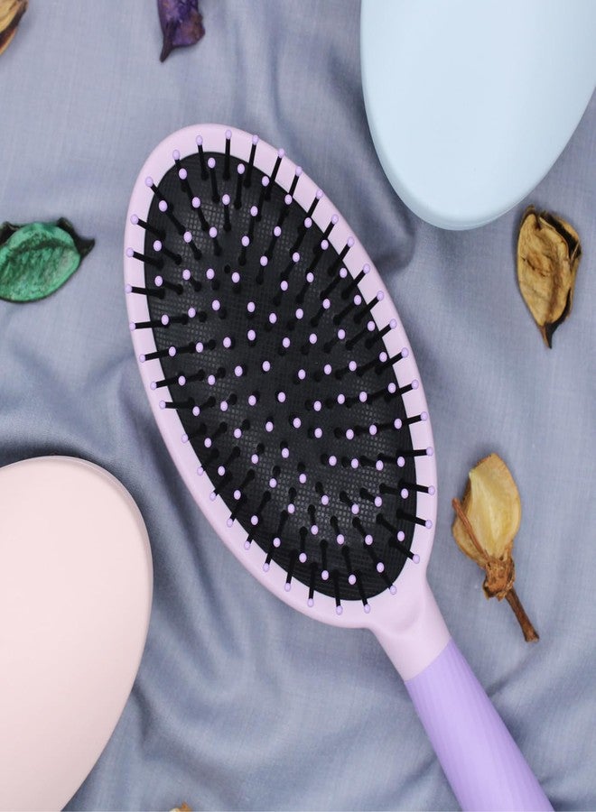 GLAN Detangle Hair Brush for Men and Women with Ball Tipped Bristles for Home and Travel Use Multicolour Pack of 1 (Hair Brush-6) - Image 3