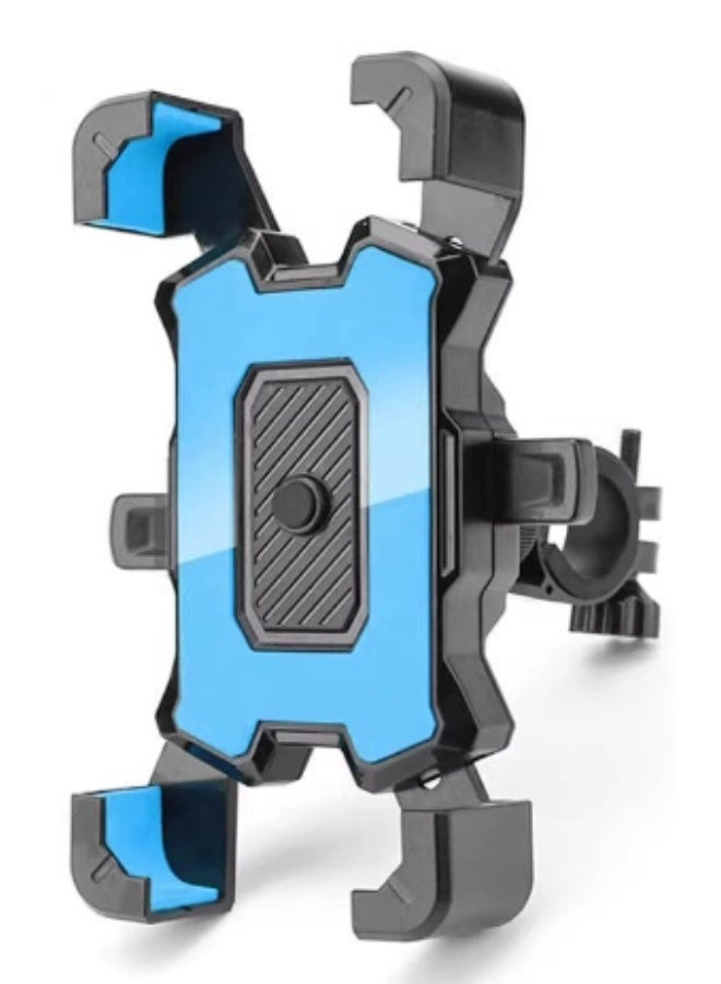 New electric vehicle mobile phone navigation bracket for motorcycles, electric bicycles, bicycles, and car-mounted fixed shockproof and anti-shake devices（blue） - Image 1