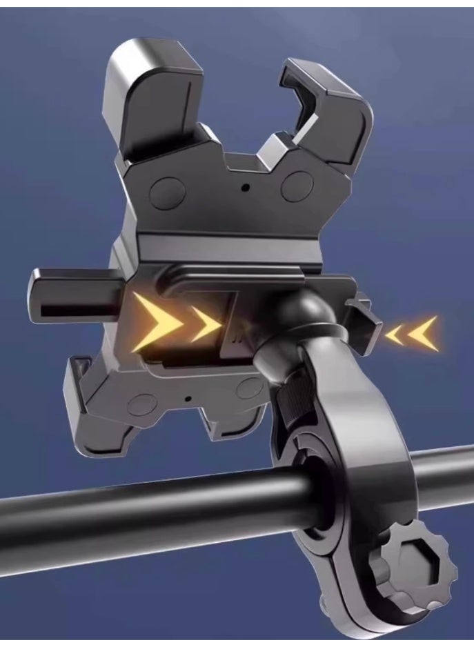 New electric vehicle mobile phone navigation bracket for motorcycles, electric bicycles, bicycles, and car-mounted fixed shockproof and anti-shake devices（blue） - Image 5