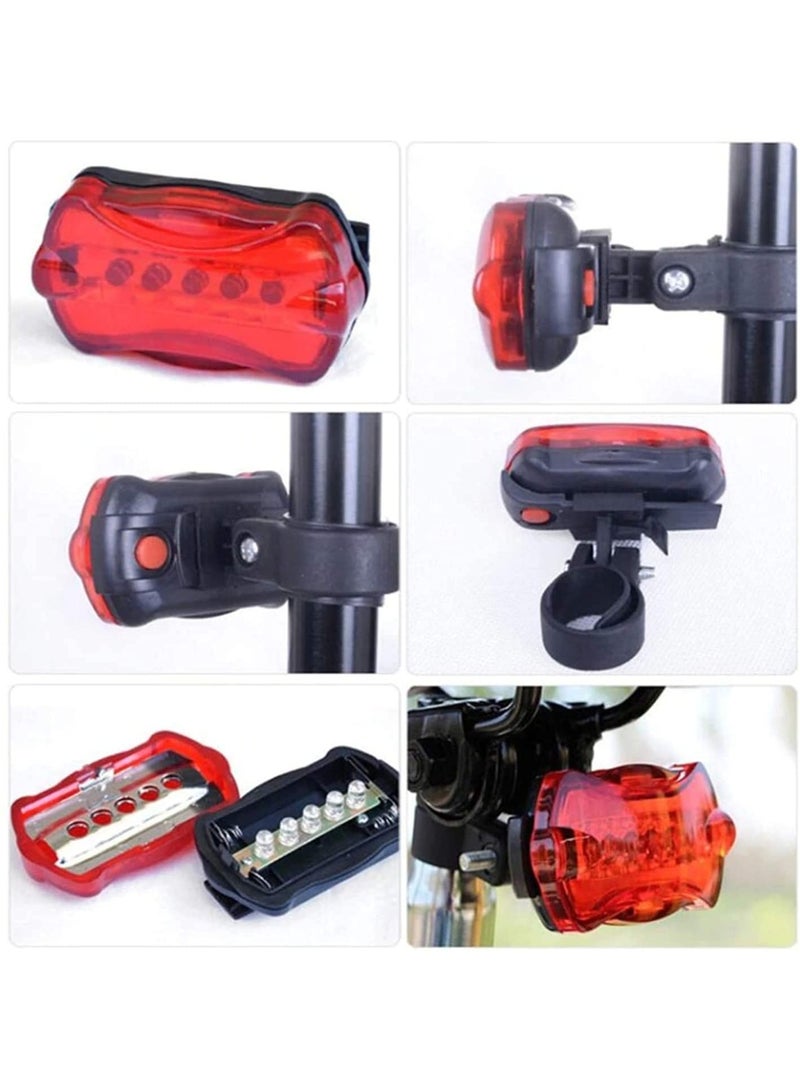 5 LED Bike Light Bicycle Front Back Light Set MTB Bicycle Headlight Taillight Cycling Safety Warning Light Bike Lamp - Image 2