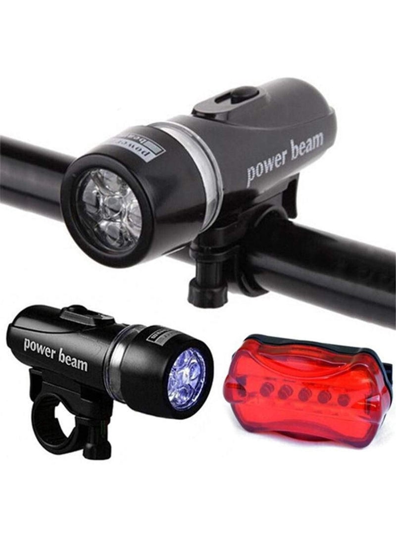 5 LED Bike Light Bicycle Front Back Light Set MTB Bicycle Headlight Taillight Cycling Safety Warning Light Bike Lamp - Image 1