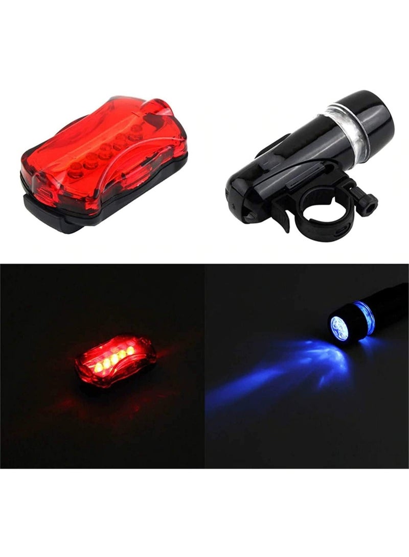 5 LED Bike Light Bicycle Front Back Light Set MTB Bicycle Headlight Taillight Cycling Safety Warning Light Bike Lamp - Image 4