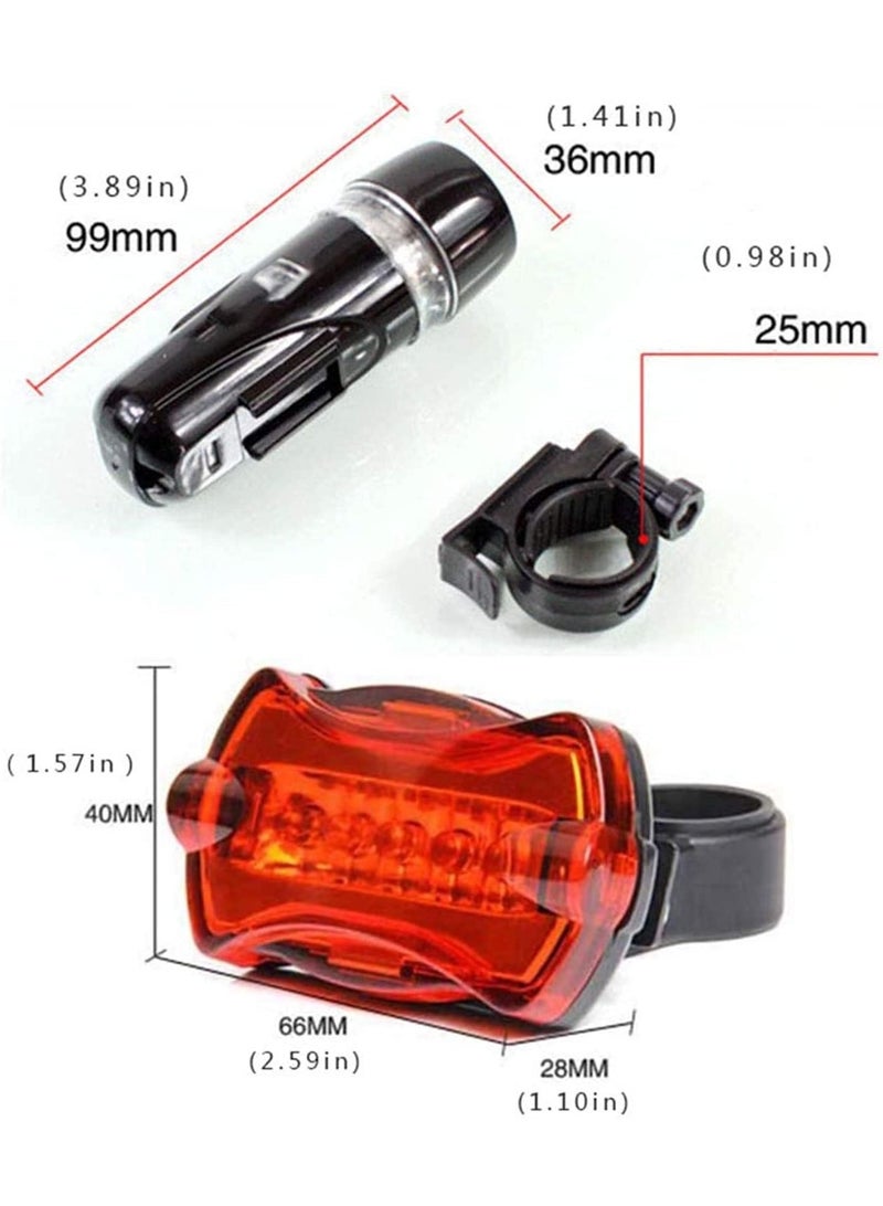 5 LED Bike Light Bicycle Front Back Light Set MTB Bicycle Headlight Taillight Cycling Safety Warning Light Bike Lamp - Image 3