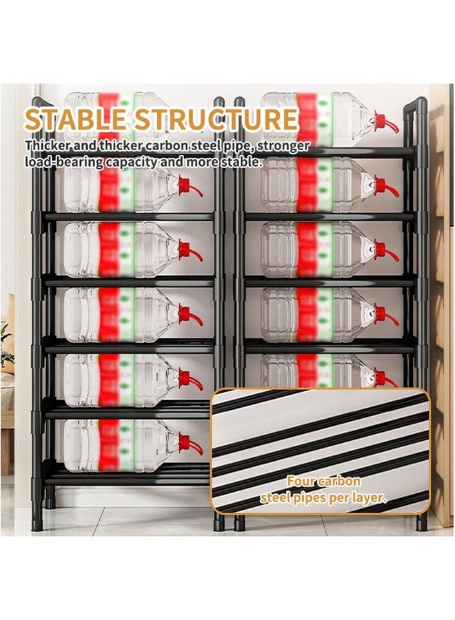 Hihonor Long Shoe Rack-Shoe Organizer 5 Tier Shoe Rack for Closet Front Door Entryway Garage, Stackable Free Standing and Freely Combinable Shoe Storage, Space Saving Small Shoe Shelves - Image 4