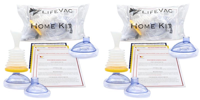 LifeVac Home Kit 2 Pack - Portable Suction Rescue Device, First Aid Kit for Kids and Adults, Portable Airway Suction Device for Children and Adults - Image 1
