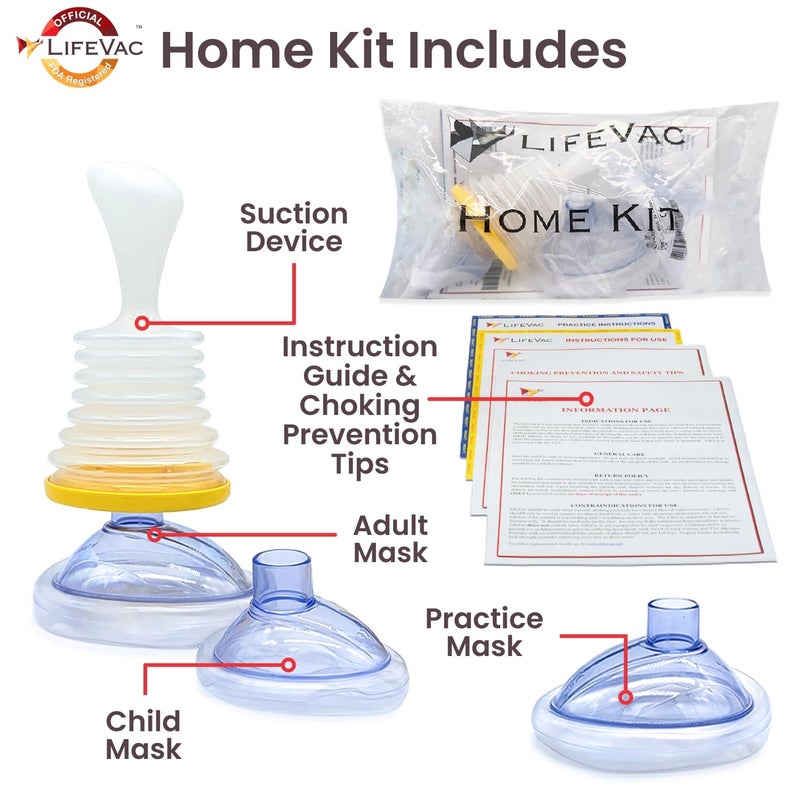 LifeVac Home Kit 2 Pack - Portable Suction Rescue Device, First Aid Kit for Kids and Adults, Portable Airway Suction Device for Children and Adults - Image 2
