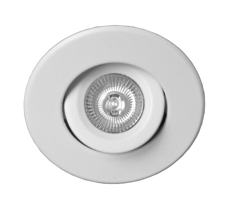 NICOR Lighting 4 inch White Recessed Gimbal Trim for MR16 Bulb (14558WH) - (Bulb Not Included) - Image 3