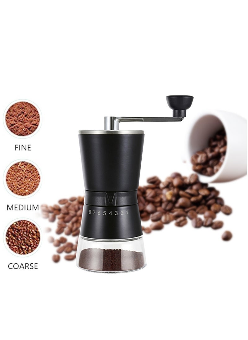 ANYOUI - Manual coffee grinder - 8 levels of grinding adjustment Rust-resistant and durable Traditional hand-cranked coffee grinder Black - Image 1