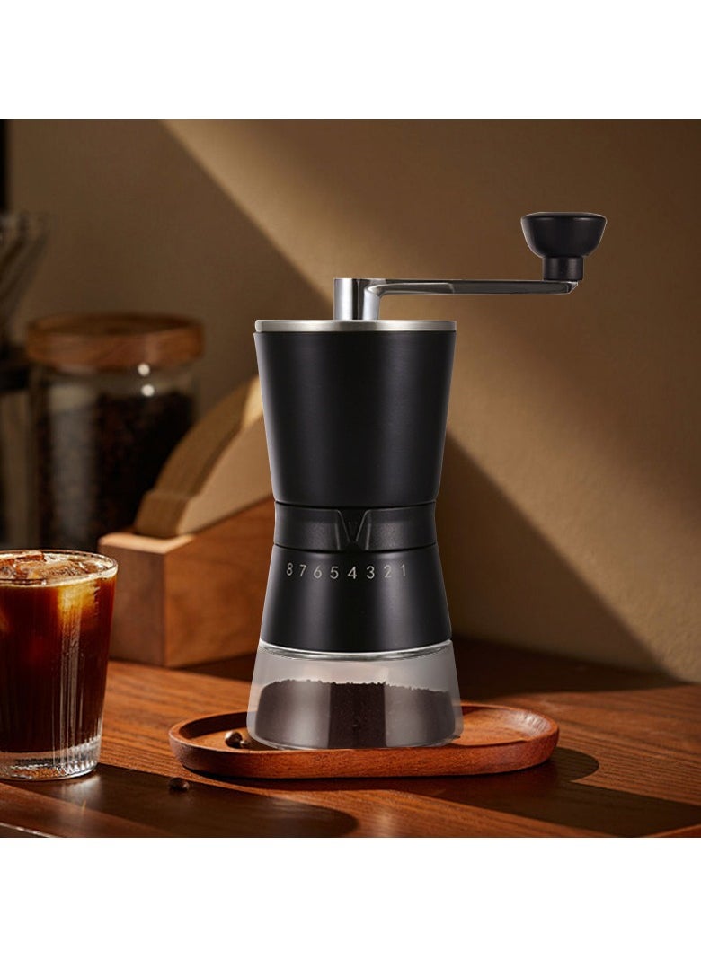 ANYOUI - Manual coffee grinder - 8 levels of grinding adjustment Rust-resistant and durable Traditional hand-cranked coffee grinder Black - Image 1