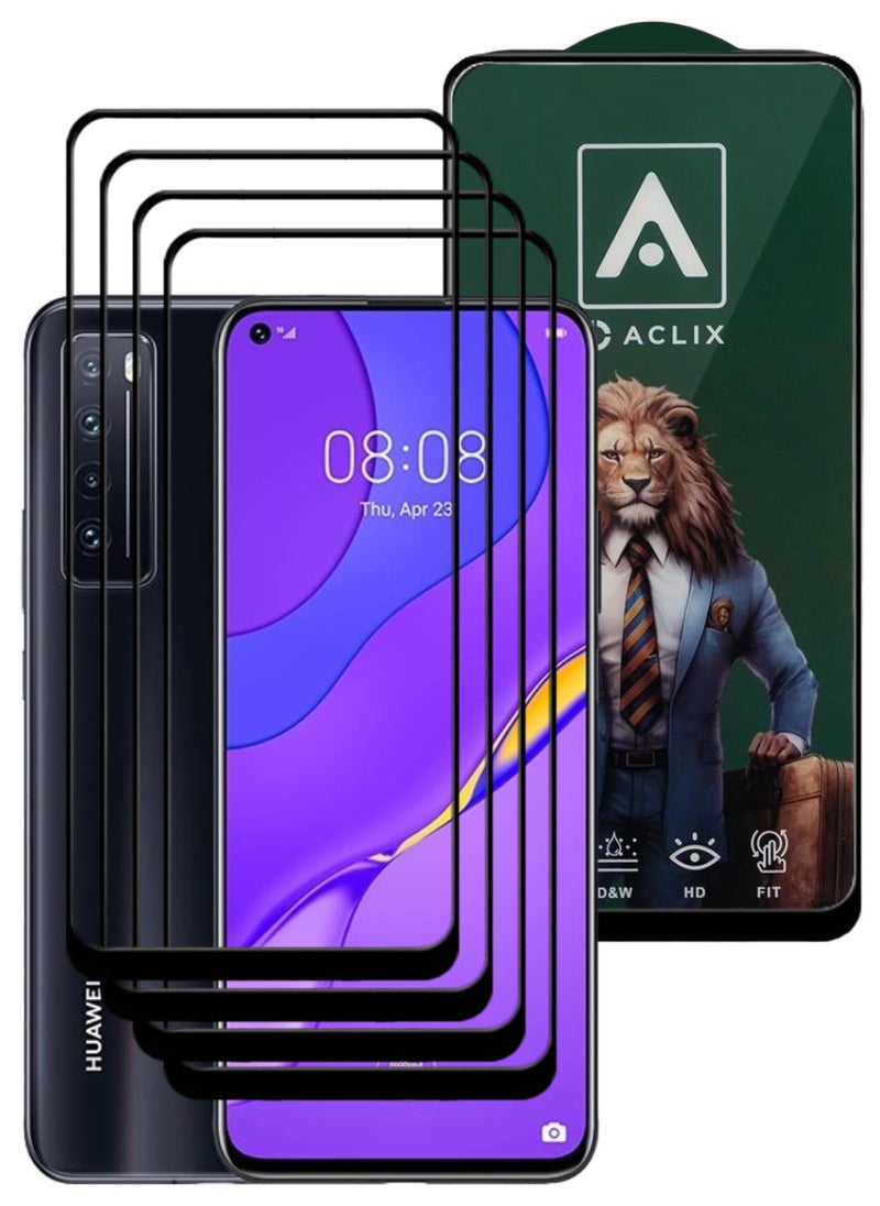 ACLIX 4 Pieces Antistatic ESD Dustproof Premium Quality High Definition Tempered Glass Screen Protector Designed For Huawei nova 7 5G - Image 1