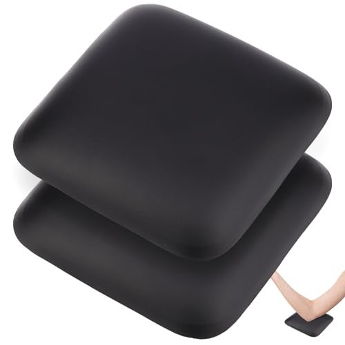 TOROKOM 2PCS Nail Arm Rest for Elbows TOROKOM Silicone Elbow Wrist Arm Rest Soft Elbow Rest for Desk Non-Slip Elbow Pad Arm Rest Support Ergonomic Elbow Rest Pad for Nail Tech，Computer Office(Black) - Image 1