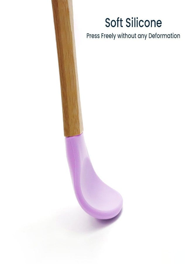 Oicia Silicone Baby Suction Bowl with Spoon | Non-Slip Suction Base Feeding Bowl for Babies & Toddlers | BPA Free Food Grade Silicone Baby Feeding Set | Easy Clean Toddler Bowl (Purple, Pack of 1) - Image 5