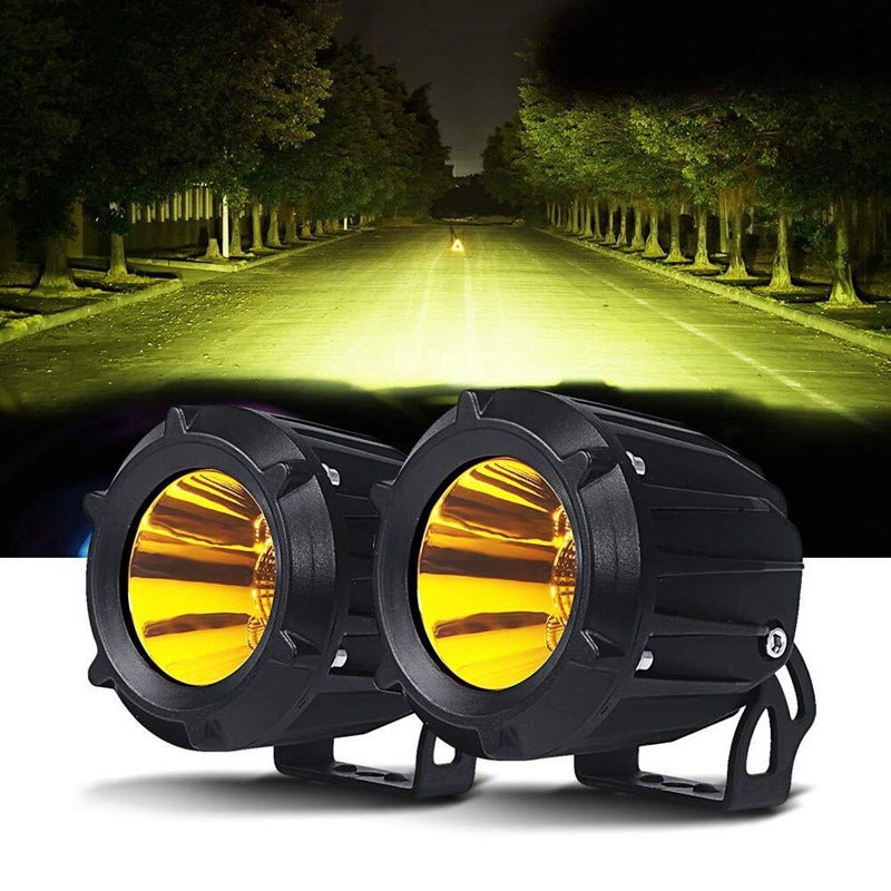 Car Spotlight shepherd a column LED light off-road vehicle modification super bright headlight medium Net Light 35W yellow light fog light White White