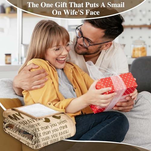 Kitdacnin Gifts for Wife, Anniversary Wedding Gifts for Women, Birthday Wife Gifts Ideas, Healing Thoughts Blanket Presents for Her - Image 5