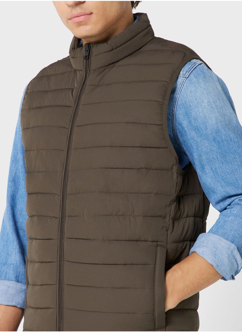 JACK & JONES - Zippered Quilted Gilet - Image 1