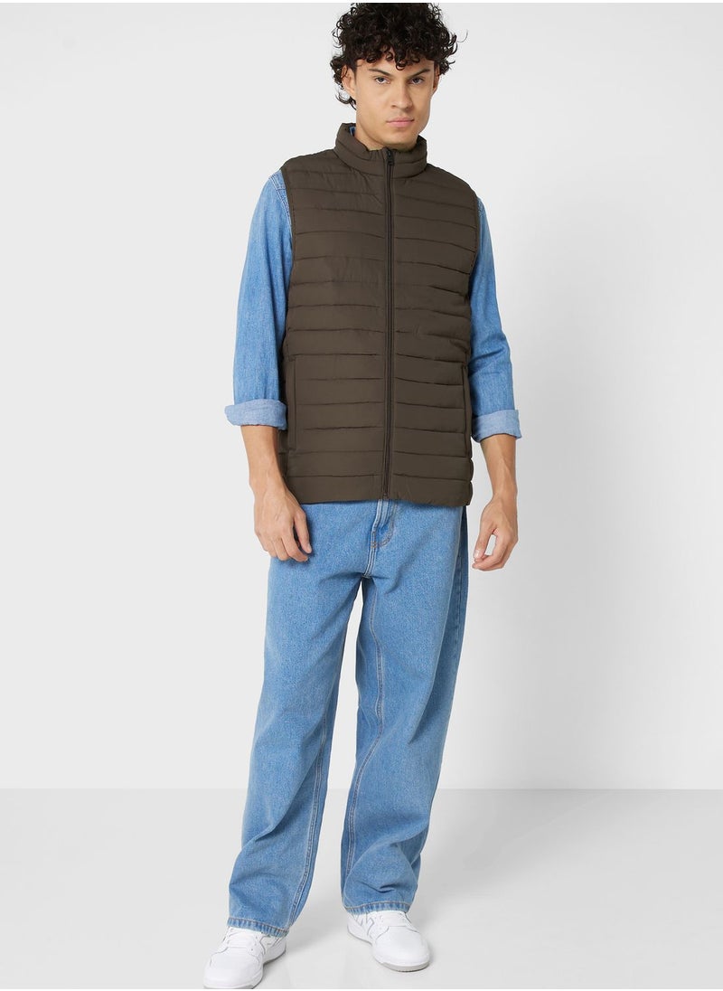 JACK & JONES - Zippered Quilted Gilet - Image 1