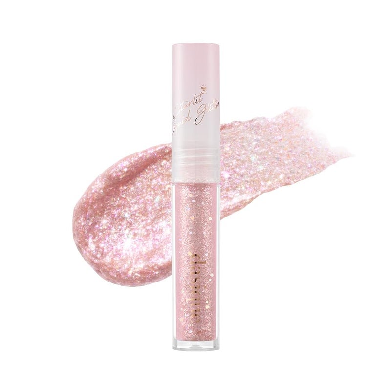 dasique Starlit Jewel Liquid Glitter (06 Pink Crystal) | Twinkle Glitter Shadow | Korean Makeup | Shimmer Eye Make Up | Eyeshadow Eyeliner | Long lasting | Multi use | Quick drying - Image 3