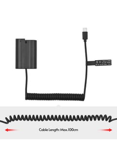 ANDOER Andoer EN-EL15 Dummy Battery USB-C Coupler Adapter MH-25 Dummy Battery Coupler with USB Type-C Spring Power Cable Replacement for Nikon Z7 Z6 D800 D850 D810 D7200 D7100 D7500  - Image 3