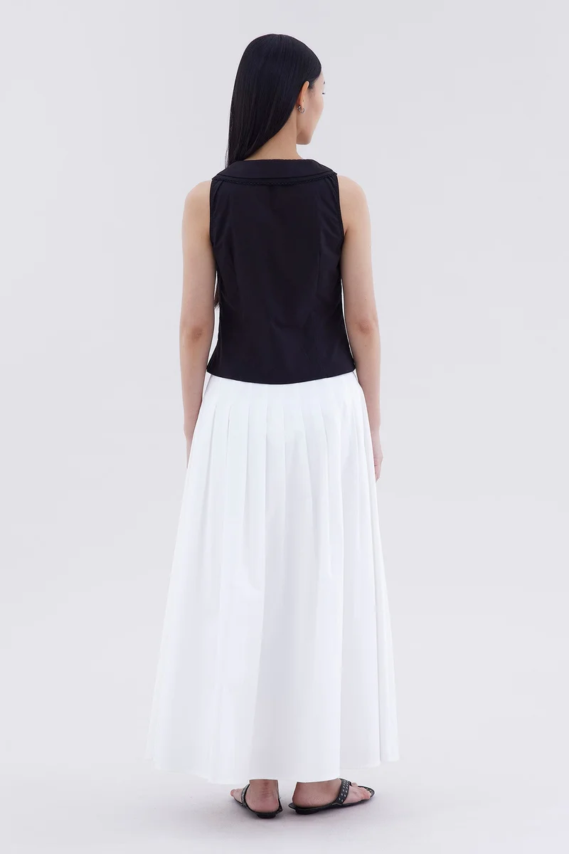 ذا اديتورز ماركت Phylene Double Collar Sleeveless Shirt