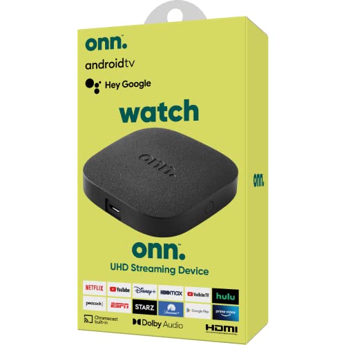 Poundmax onn Android TV 4K UHD Streaming Device with Voice Remote Control & HDMI Cable - Image 1