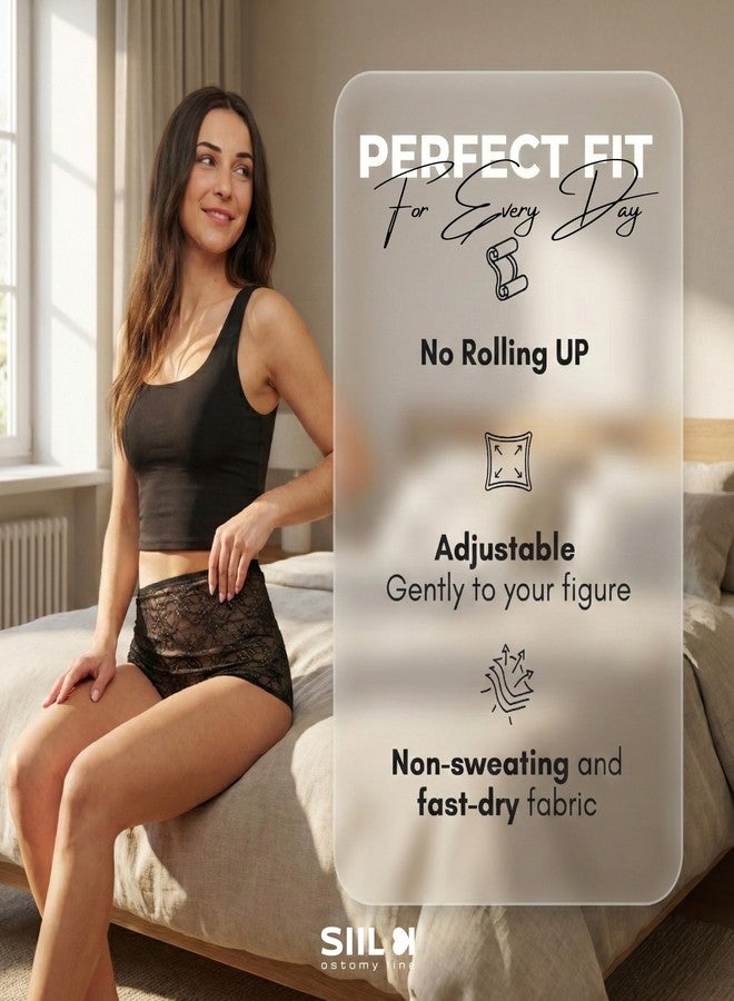 SIIL Ostomy Bag Covers for Women - Premium Flexible Ostomy Wrap Black | Fast-Dry | Anti-Leak Design | Intimacy for Urostomy, Colostomy, Illeostomy and Compatible W/All Ostomy Supplies - Made in - Image 5