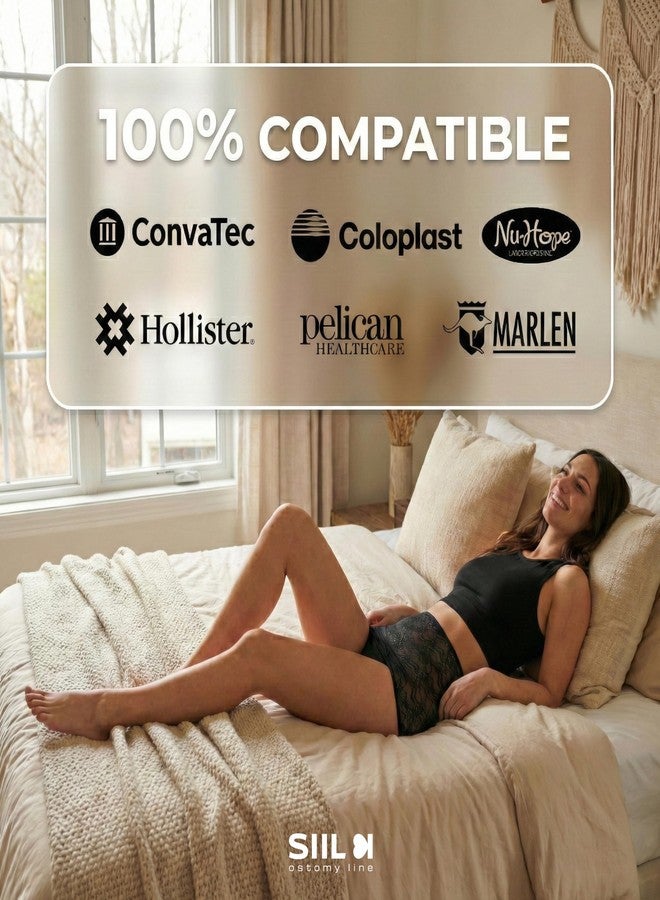SIIL Ostomy Bag Covers for Women - Premium Flexible Ostomy Wrap Black | Fast-Dry | Anti-Leak Design | Intimacy for Urostomy, Colostomy, Illeostomy and Compatible W/All Ostomy Supplies - Made in - Image 3