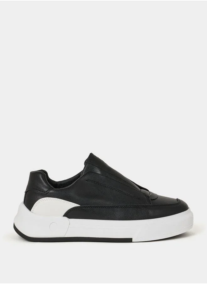 Styli Colorblock Skate Platform Slip On Sneakers