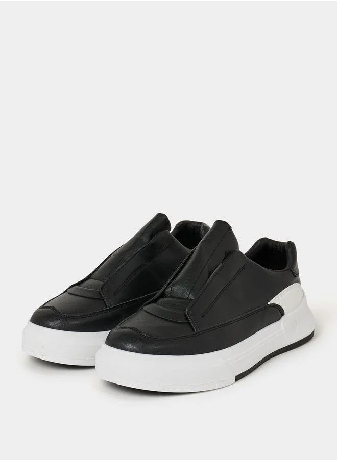 Styli Colorblock Skate Platform Slip On Sneakers