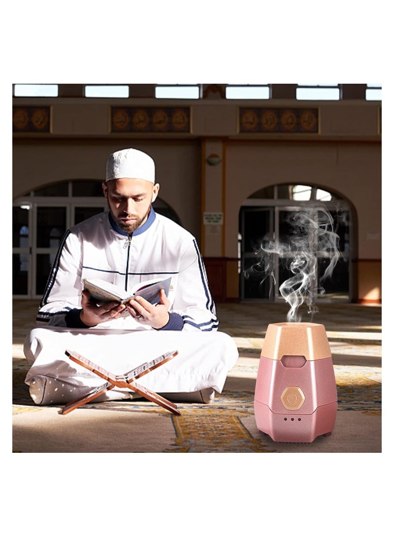 Bukhoor Mini Electric Incense Burner Bukhoor Car Incense Burner Dukhoon Bukhoor Aroma Diffuser Home Decor Gift for Home & Car (Gold) - Image 5
