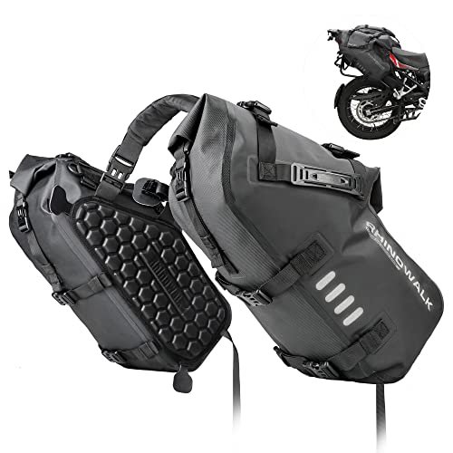 Rhinowalk Motorcycle Saddle bags, Waterproof motorcycle saddlebags, shoulder bag 28L(14L*2), for most Adventure and Sport Motorcycle Racks, 1 Pair - Image 1
