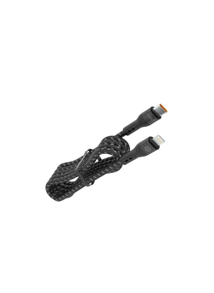 BOD - Type-C to iPhone 20w Data Sync And Fast Charging Cable 2M Black - Image 1