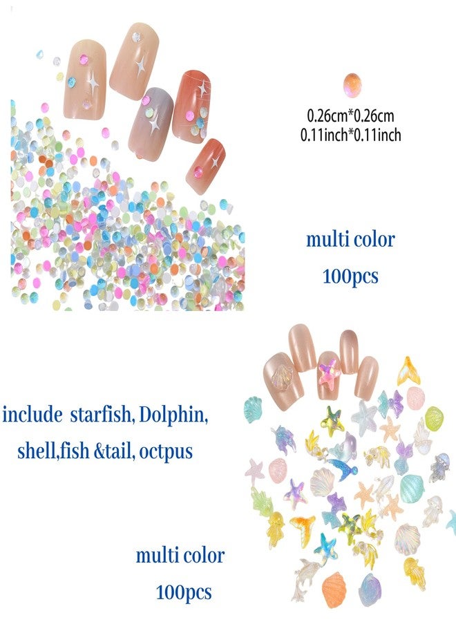 Mocomfor Ocean Nail Charms Gem Kit for Nail Techs - Mermaid Style 3D Nail Art Decorations with Starfish, Shells, Pearls - Professional Nail Supplies for Acrylic & Gel Designs - Image 3