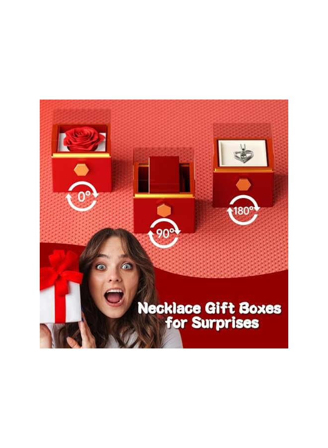 The Bros Birthday Gifts for Women, Eternal Rose with "I Love You" Necklace in 100 Languages, Eternal Rose Flowers Gift for Mum, Wife, Girlfriend, Best Friend on Mother's Day, Valentine's Day, Anniversary - Image 5