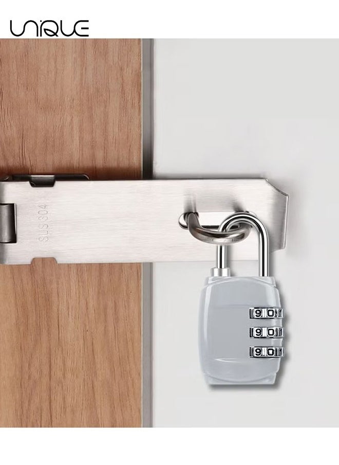 Unique 4 Pcs Luggage Locks Combination Padlocks, 3 Digit Combination Padlock Codes with Alloy Body Mini Small Combination Lock Trolley Luggage Padlock Gym Lockers Travel Bag Suit Case Bike Locks  - Image 4