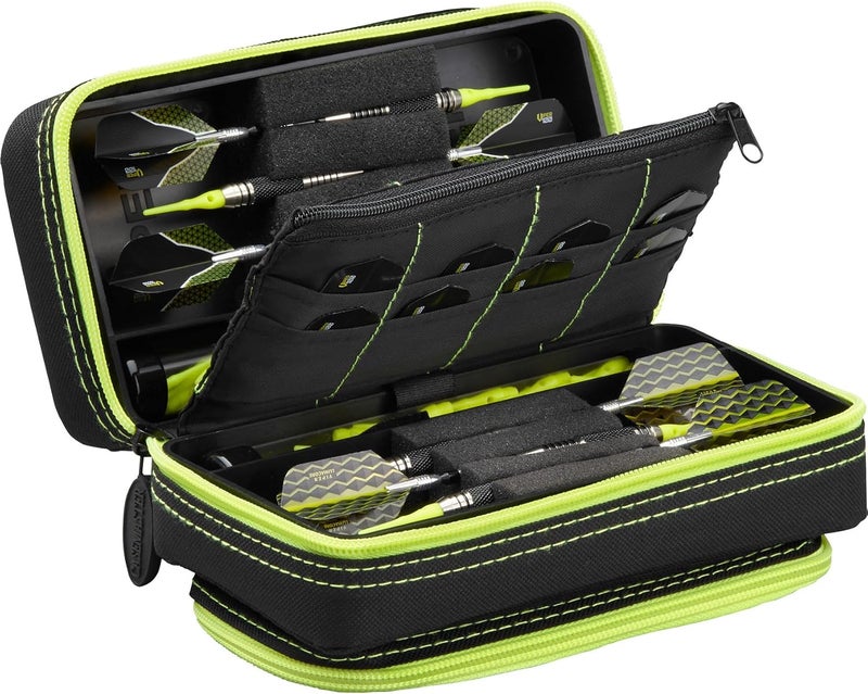 CASEMASTER Plazma Pro, 6 Dart Case for Soft and Steel Tip Darts, Features Large Front Mobile Device Pocket, Built-In Storage Tubes and Pockets for Flights, Tips, Shafts, and Personal Items - Image 1